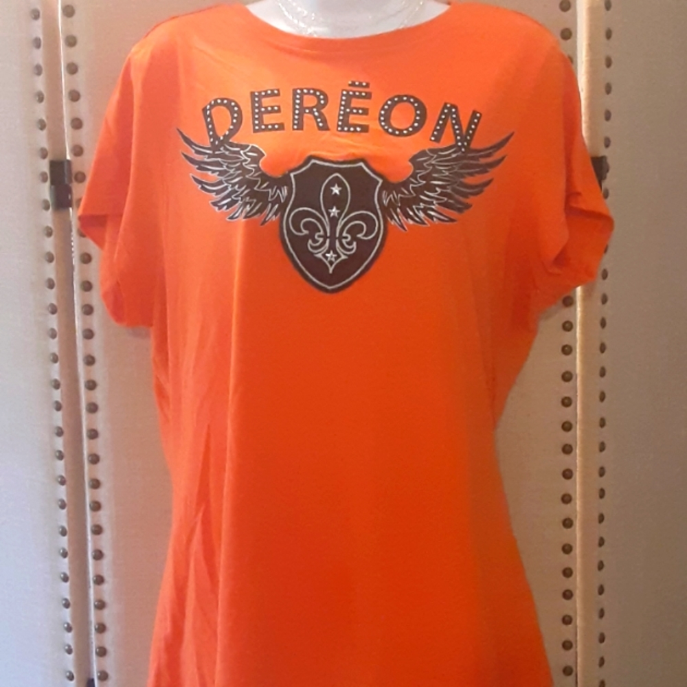 DEREON  authentic vintage t-shirt orange size extra large